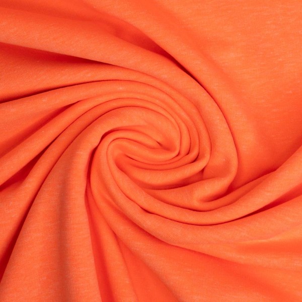 Baumwolljersey Uni Clara meliert neon orange