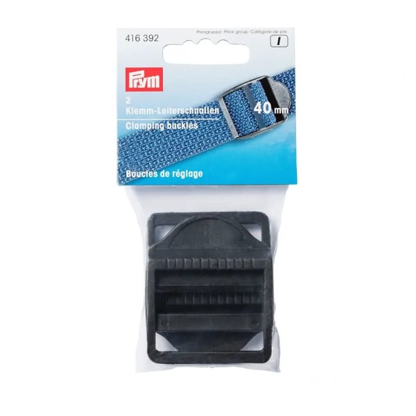 Prym 2 Stk Klemm-Leiterschnallen 40mm schwarz