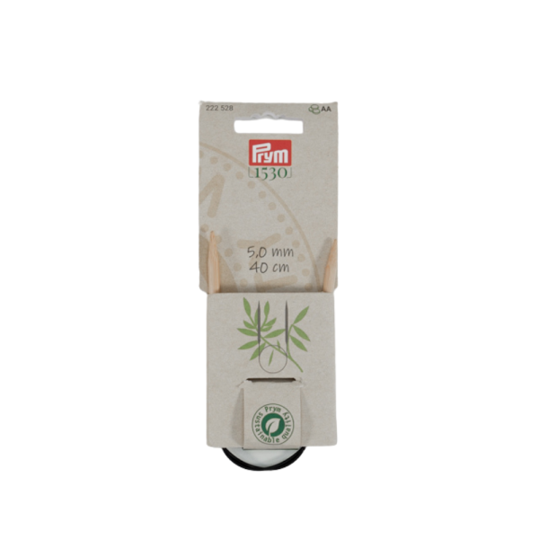 Prym Rundstricknadel 1530, Bambus in Stärke 5mm, 40cm