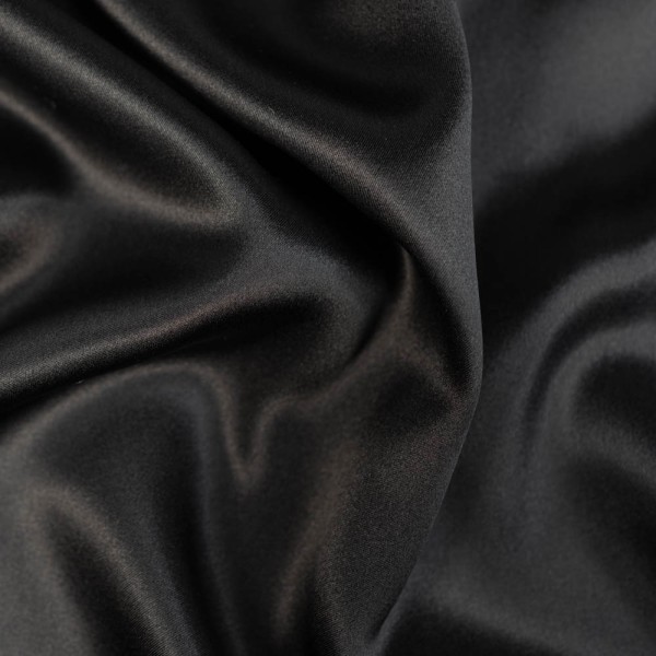 Festtags Seidensatin dick schwarz