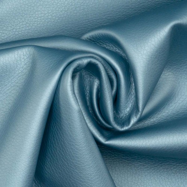 Metallic Soft Kunstleder jeansblau Deluxe