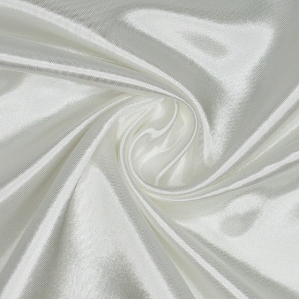 Satin Glänzend Uni ecru