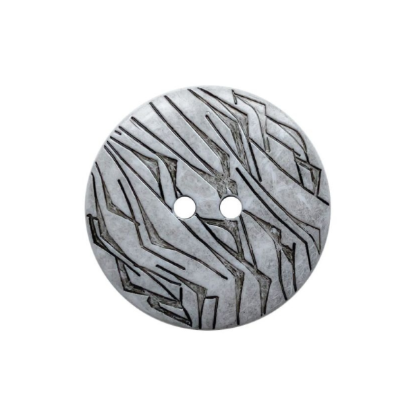 Modeknopf Gemustert 18 mm grau