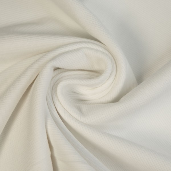 50cm Zuschnitt Bio Ripp Bündchen ecru