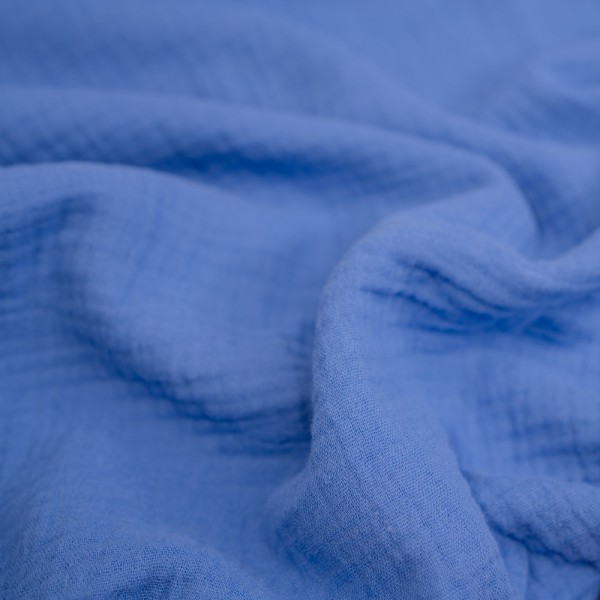 Musselin Double Gauze Amelie mittelblau