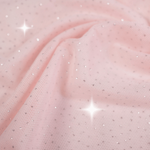 Soft Mesh Glam elastisch pastellrosa