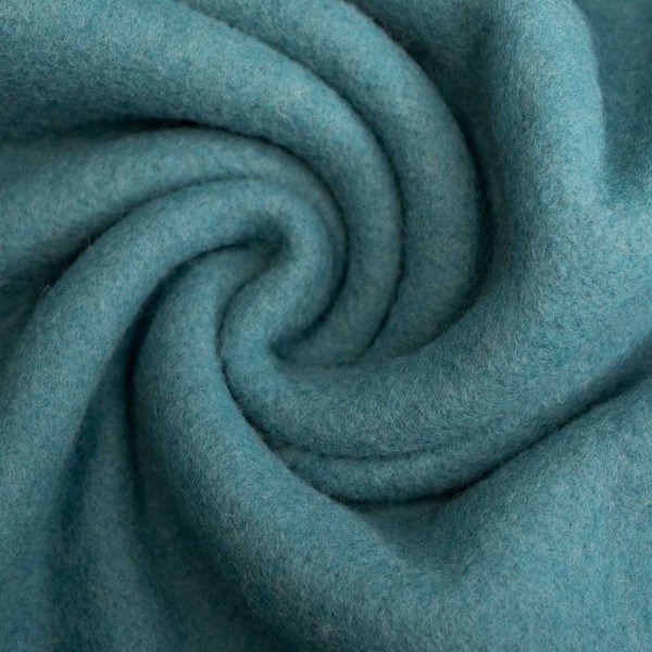 Woll Fleece flauschig petrol