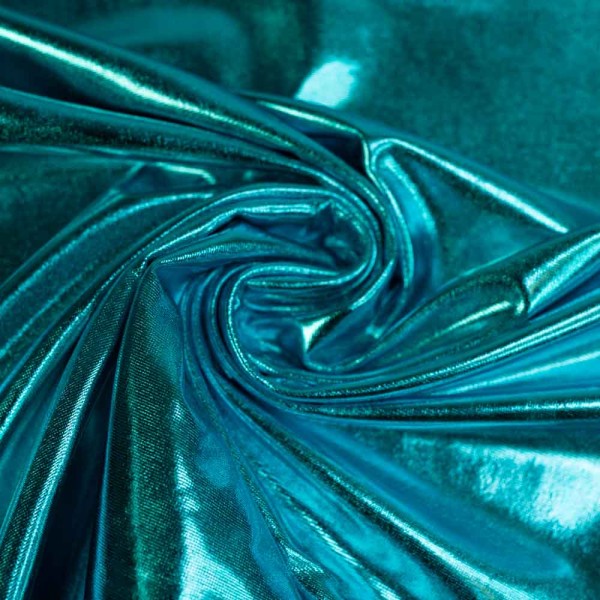 Folienjersey Metallic türkis