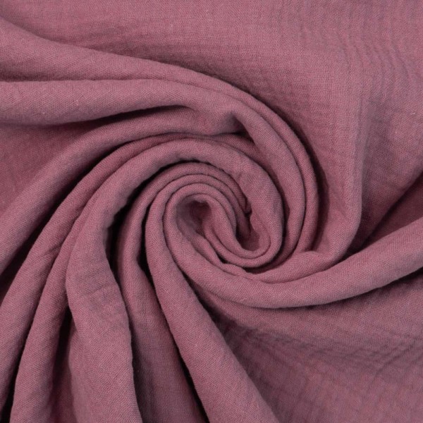 Bio-Musselin Double Gauze Uni beere
