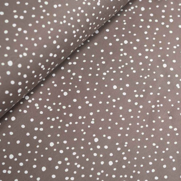 Baumwolljersey Punkte taupe