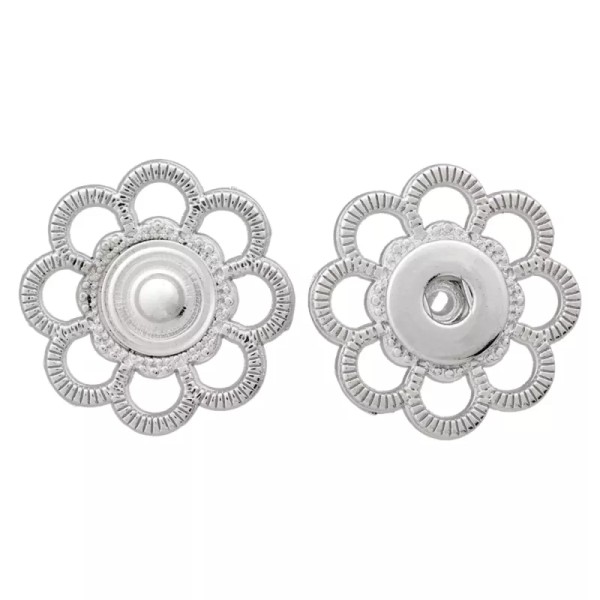 Prym Metall Annähdruckknopf blume 28mm silber