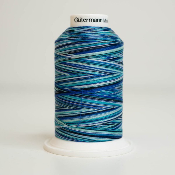Miniking Garn Multicolour blau 1000m Gütermann