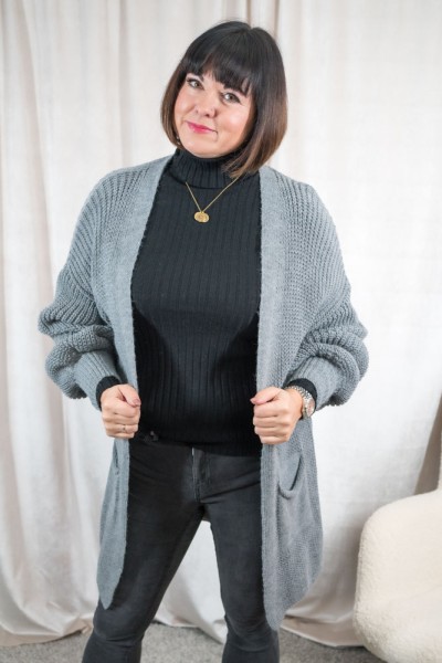 Strickjacke midi Alessia anthra