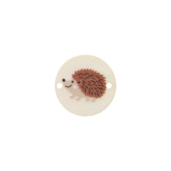 Zierteil Igel 18mm hellbraun