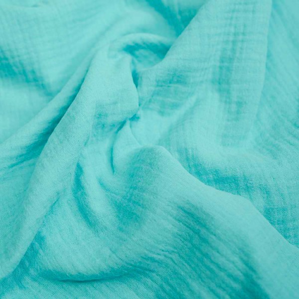 Musselin Double Gauze Amelie aqua