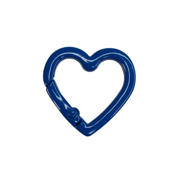 EvLis Karabinerhaken Herz 25mm dunkelblau