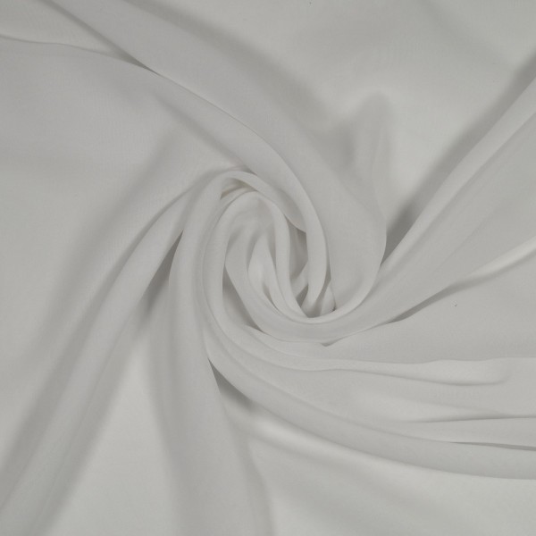 Italienischer Seiden Chiffon weiß
