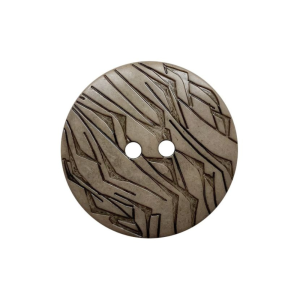 Modeknopf Gemustert 18 mm beige
