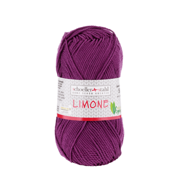 Strickgarn Baumwolle Limone lila