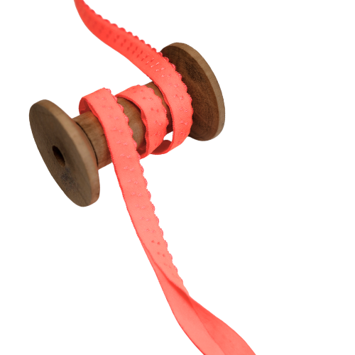 Elastisches Gummi Einfassband 20mm neonpink