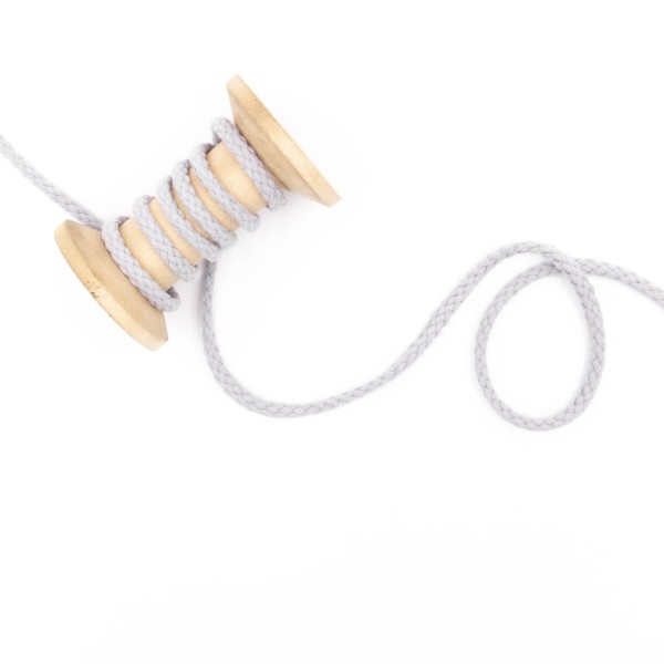 Kordel geflochten 6mm grau