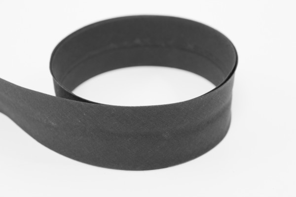 Schrägband 2cm oder 4cm breit vorgefalzt anthrazit 40mm