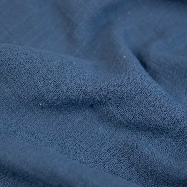 Baumwolle Leinen-Look jeansblau dunkel