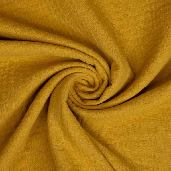 Musselin Double Gauze Malia senfgelb