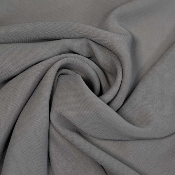Chiffon Uni grau