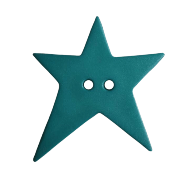 Stern-Knopf asymmetrisch petrol