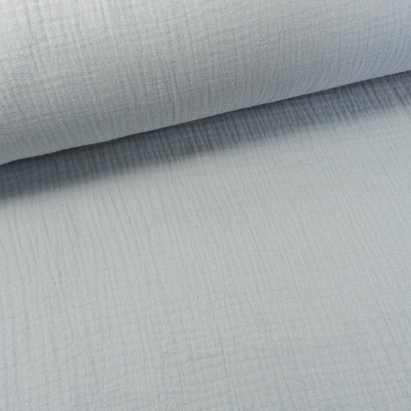 Musselin Double Gauze Uni pastellblau