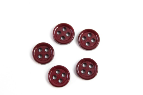 Hemd oder Blusenknopf 11 mm bordeaux