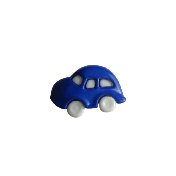 Kinderknopf Auto 20mm royalblau