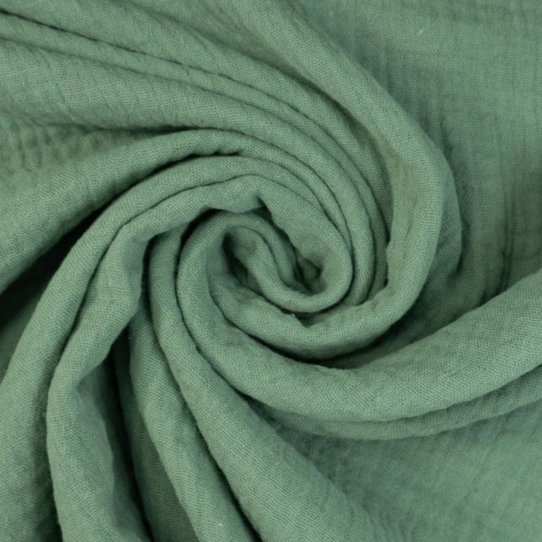 Musselin Double Gauze Uni dusty mint