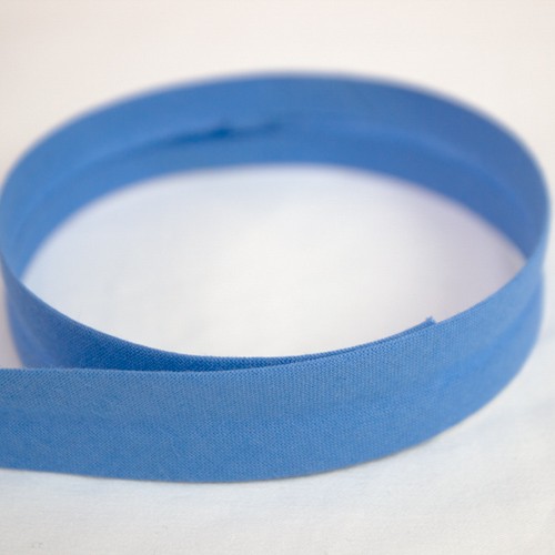 Schrägband vorgefalzt mittelblau
