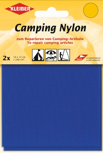 Kleiber Applikation Klebeflicken Camping Nylon royalblau
