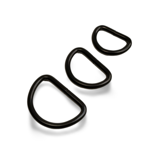 EvLis D-Ring Massiv schwarz matt 40mm