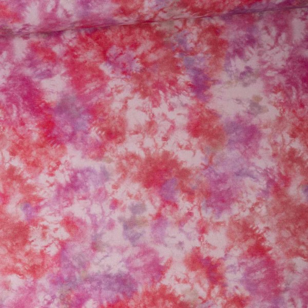 Baumwolljersey Batik coral