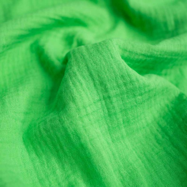 Musselin Double Gauze Amelie neongrün