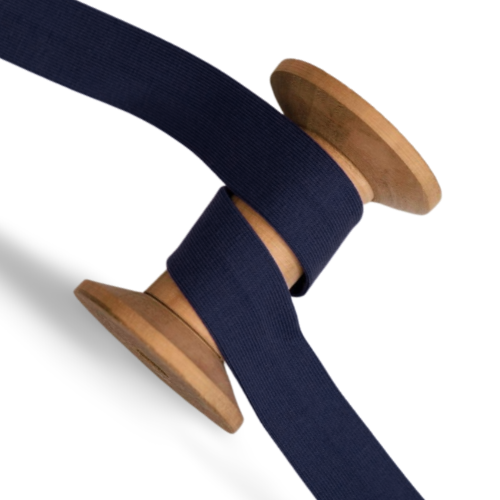 Baumwolljersey Schrägband Lena dark navy