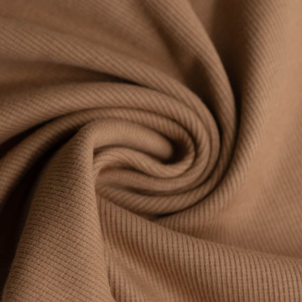 50cm Zuschnitt Ripp Bündchen rehbraun