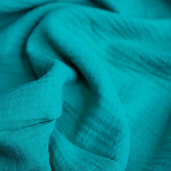 Musselin Double Gauze Amelie petrol hell