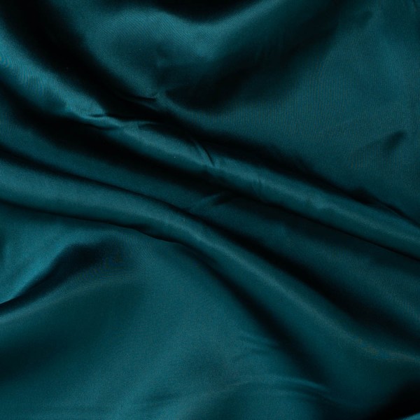 Italienischer Seidensatin petrol