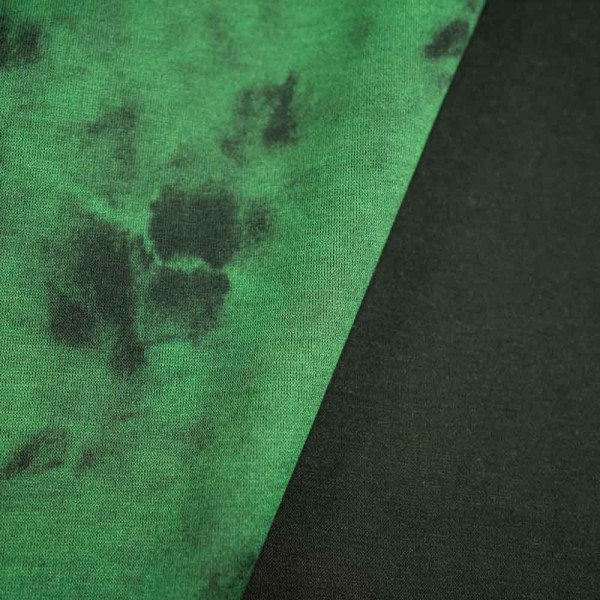 Jacquard Jersey Batik grün