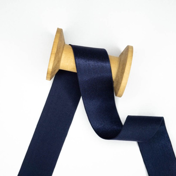 Satin Gummiband Deluxe navy