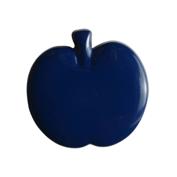 Kinderknopf Apfel 18mm navy