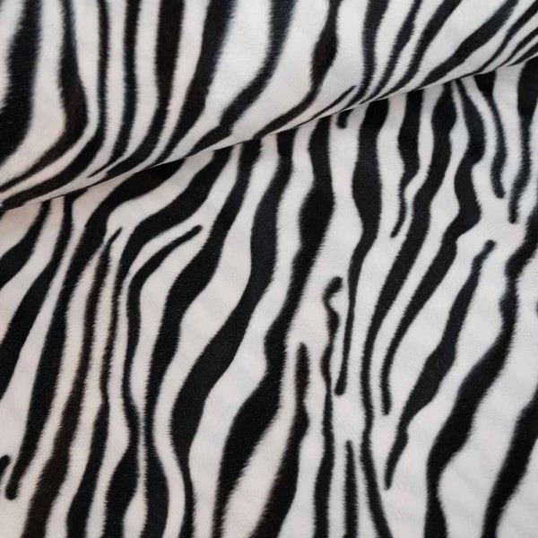Tierfell Imitat Zebra weiß-schwarz