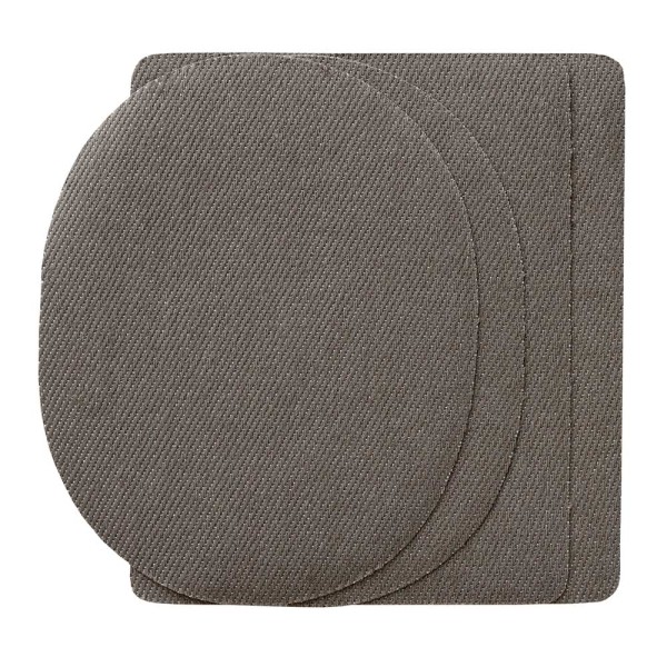 Applikation Stoffflicken hellgrau