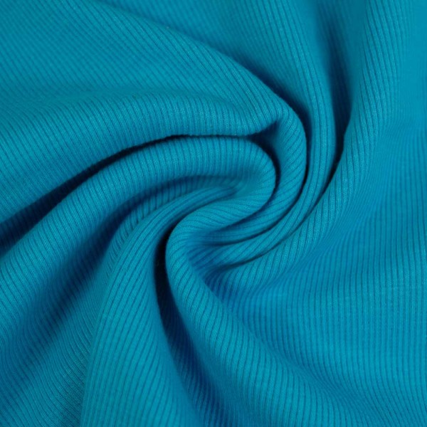 50cm Zuschnitt Ripp Bündchen aqua