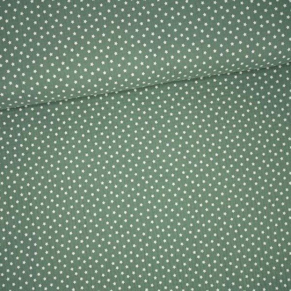 Musselin Kleine Sterne dusty mint